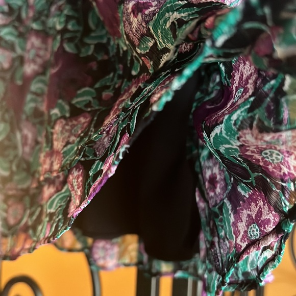 ZARA FLORAL LONG SLEEVE DRESS - Picture 10 of 16